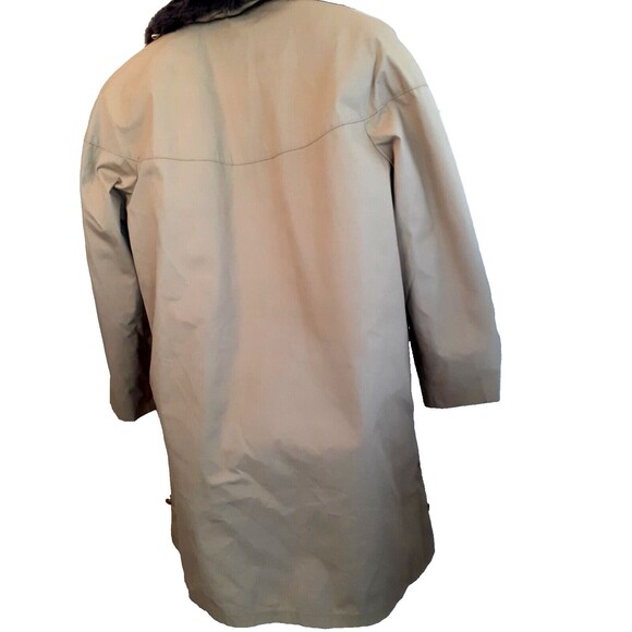 Vintage A Robert Lewis Idea HEAVY Coat Size 42 Mens Large Beige Faux Fur Lining - Picture 15 of 16